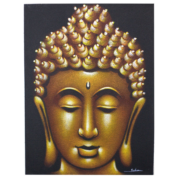 Buddha Gemälde Gold Sand Finish