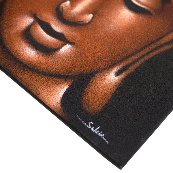 Buddha Gemälde Kupfer Sand Finish