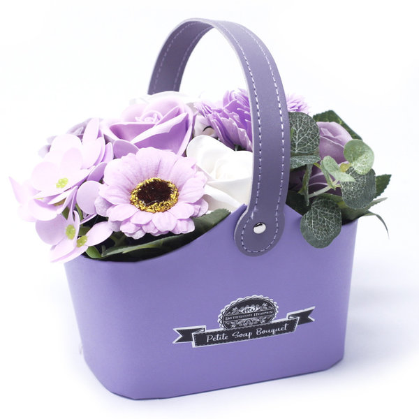 Kleiner Blumenstraußkorb Lavendel