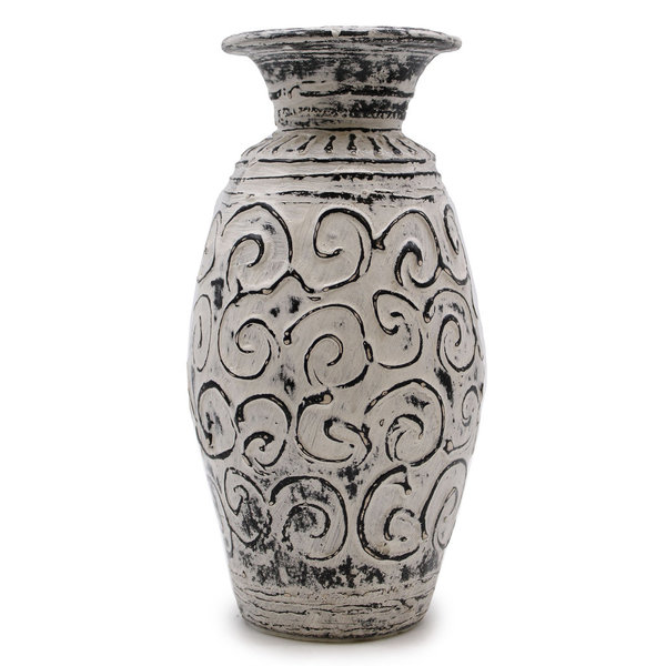 Wirbelförmige Vase Creme